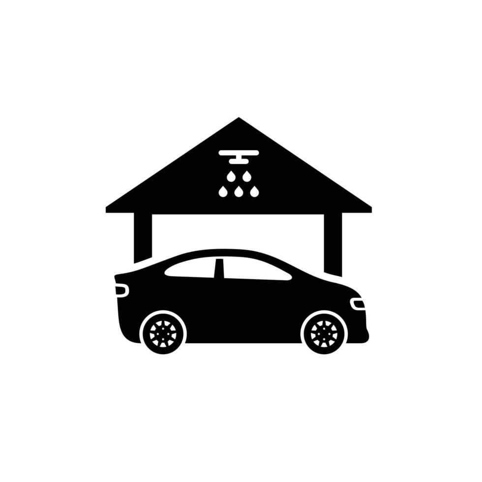 Car wash simple flat icon vector illustration