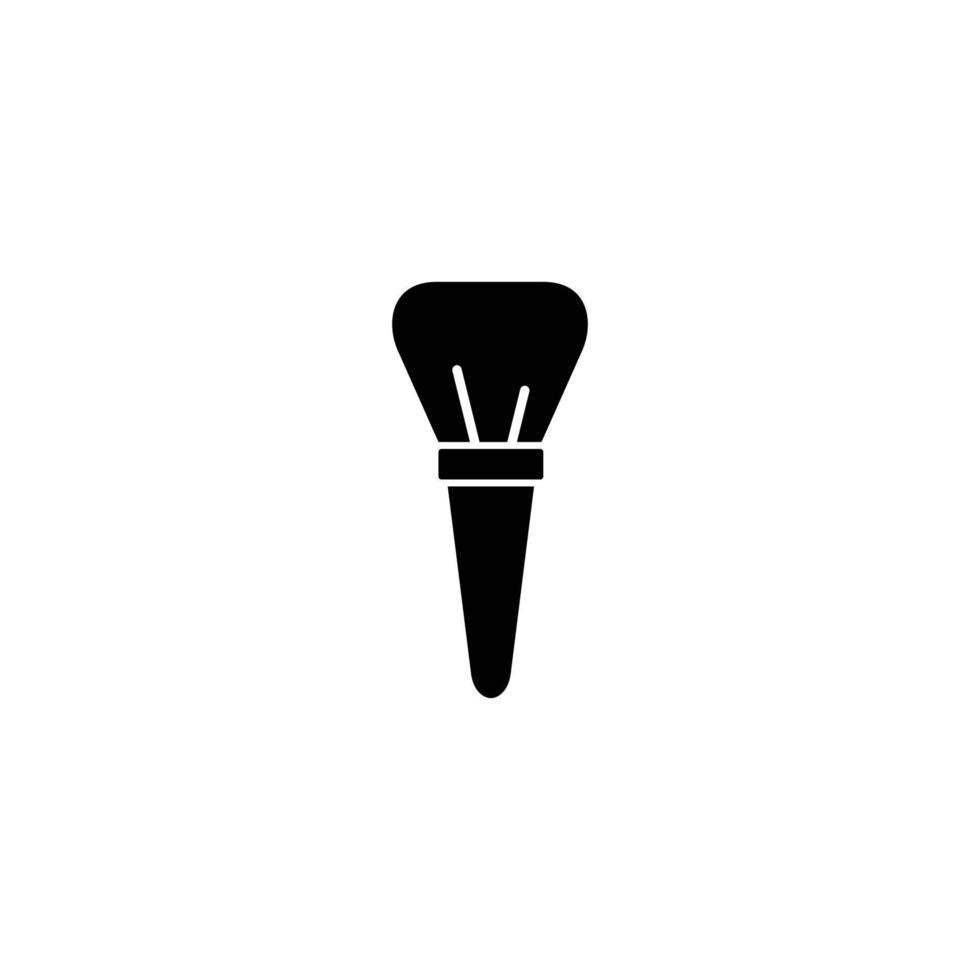 Cosmetic brush simple flat icon vector