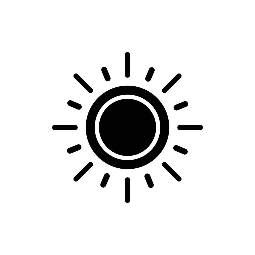 Sun simple flat icon vector illustration