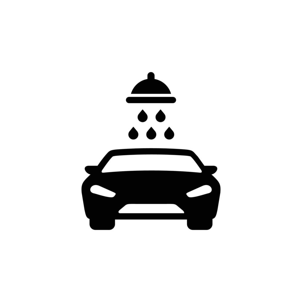 Car wash simple flat icon vector illustration