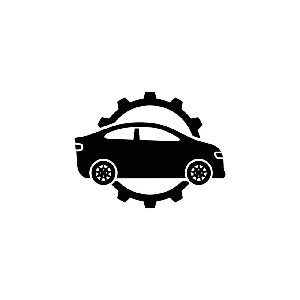 Ilustración de vector de icono plano simple de reparación de automóviles. icono de servicio de coche