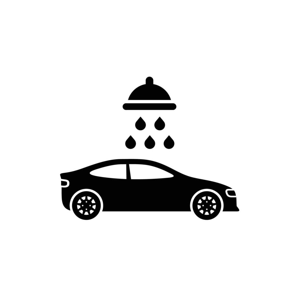 Car wash simple flat icon vector illustration