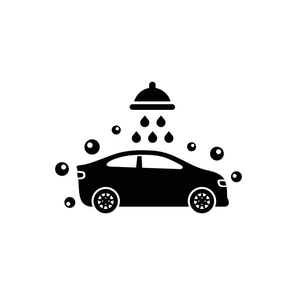 Car wash simple flat icon vector illustration