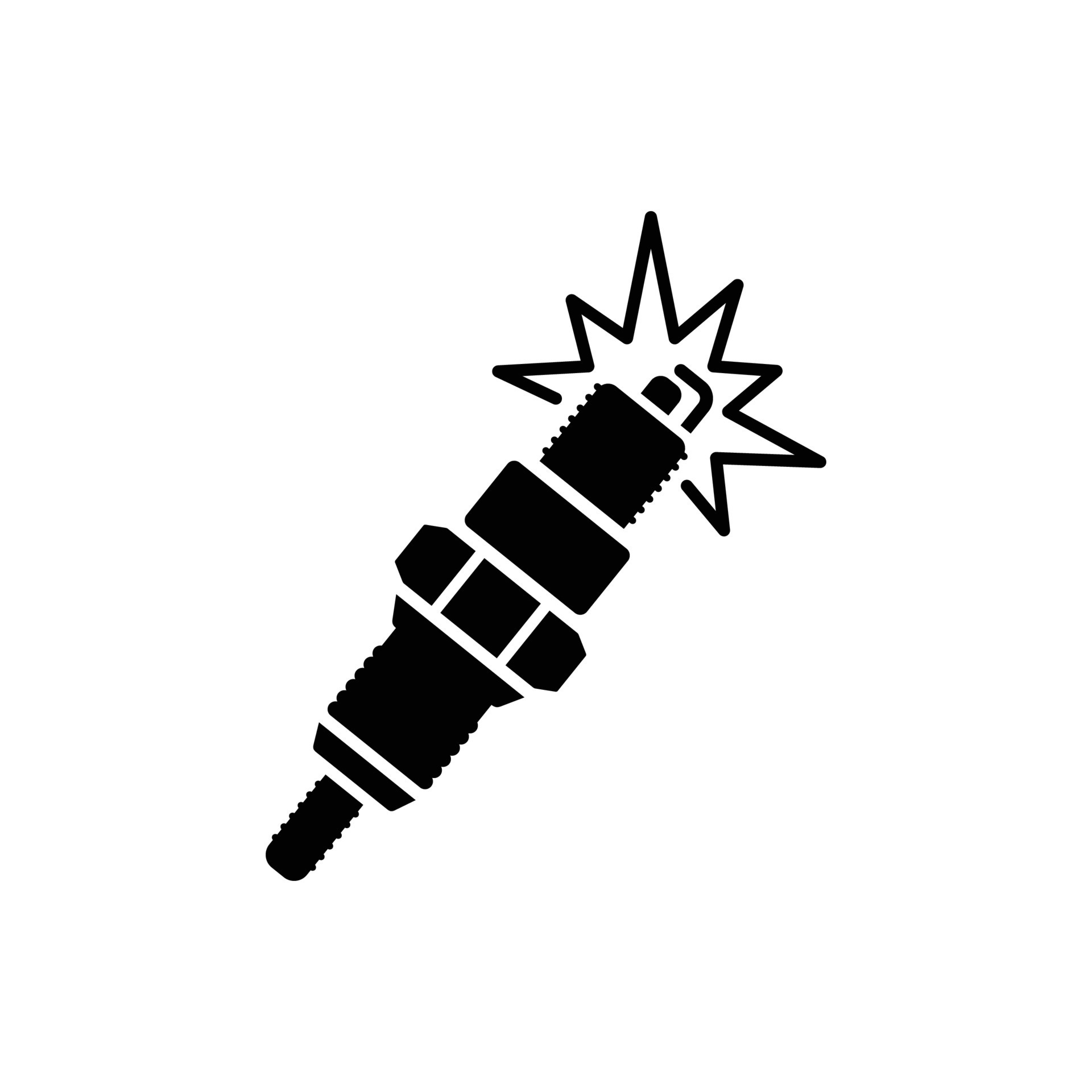 Spark plug simple flat icon vector illustration 18865517 Vector Art at