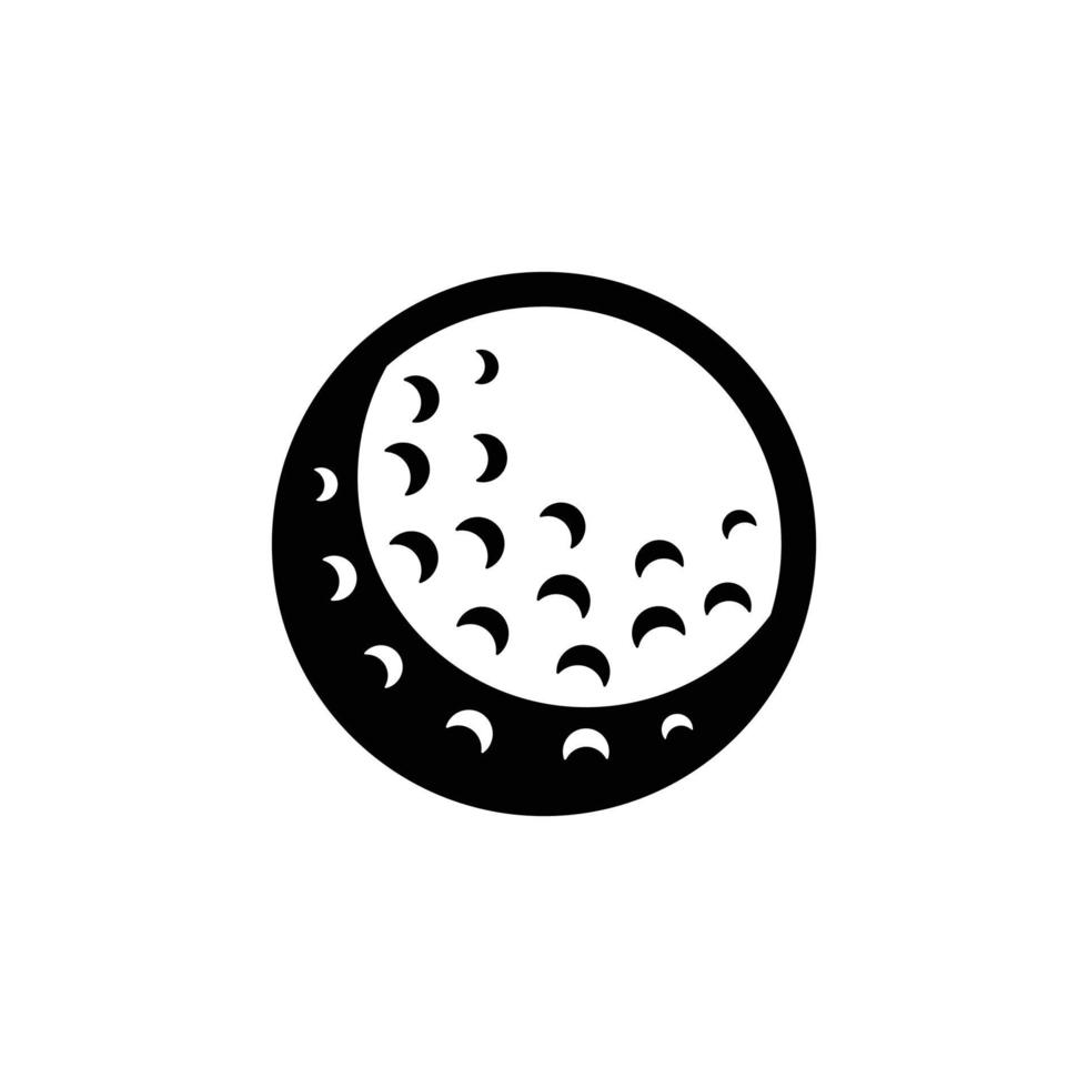 Golf ball simple flat icon vector