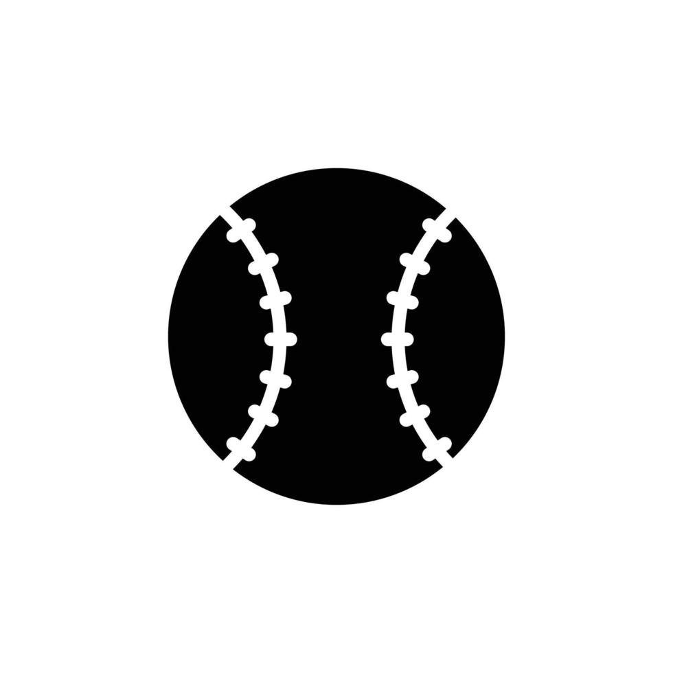 vector de diseño de icono plano simple de béisbol