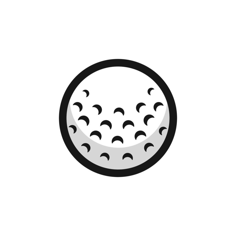 vector de icono plano simple de pelota de golf