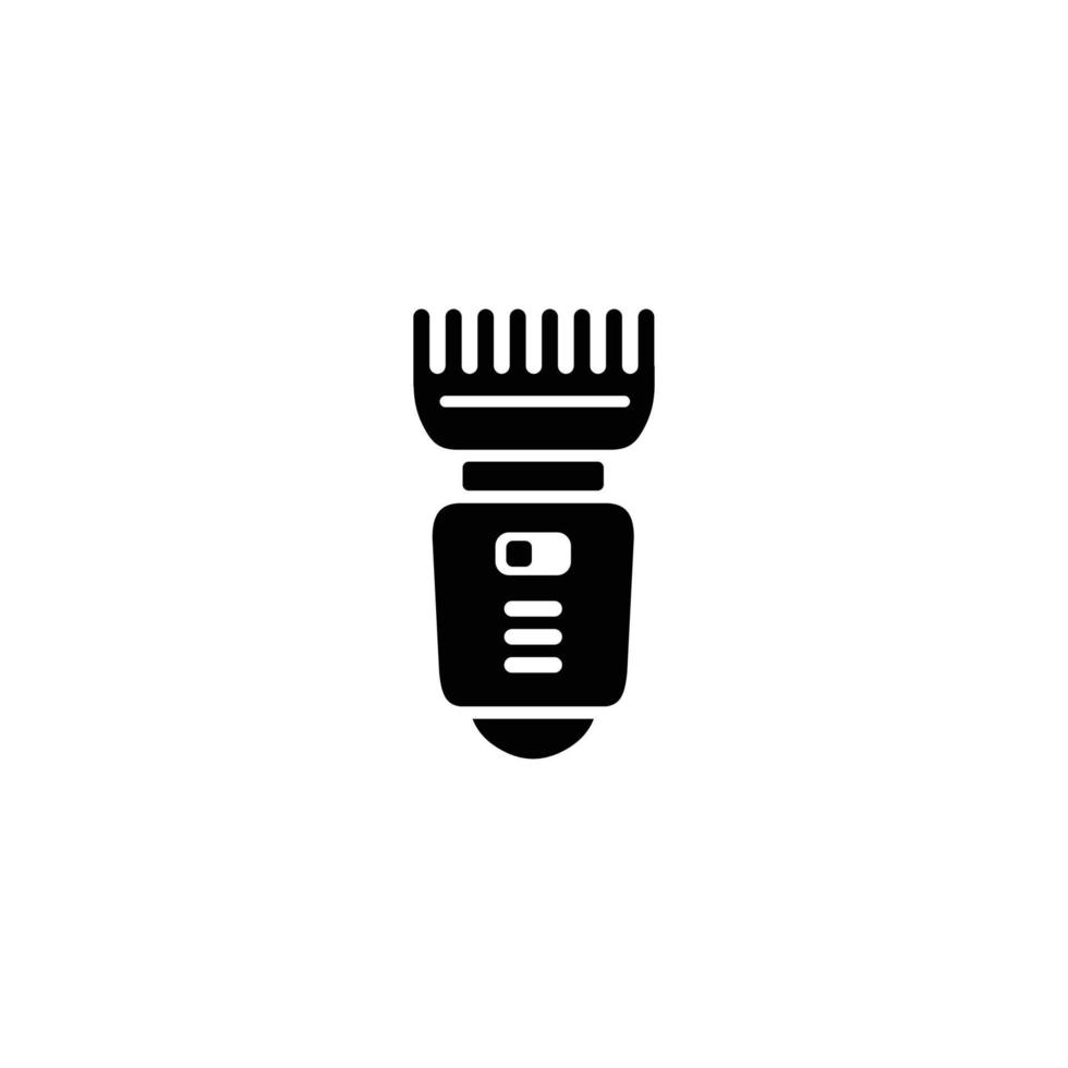 Barber hair clipper simple flat icon vector