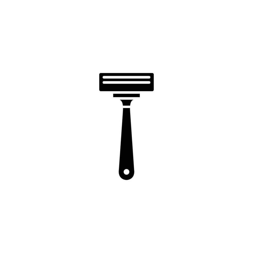 Barber safety razor simple flat icon vector