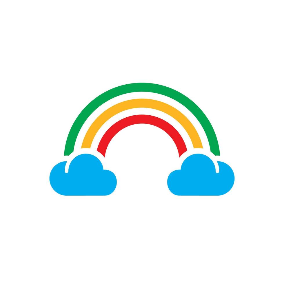 Rainbow simple flat icon vector illustration