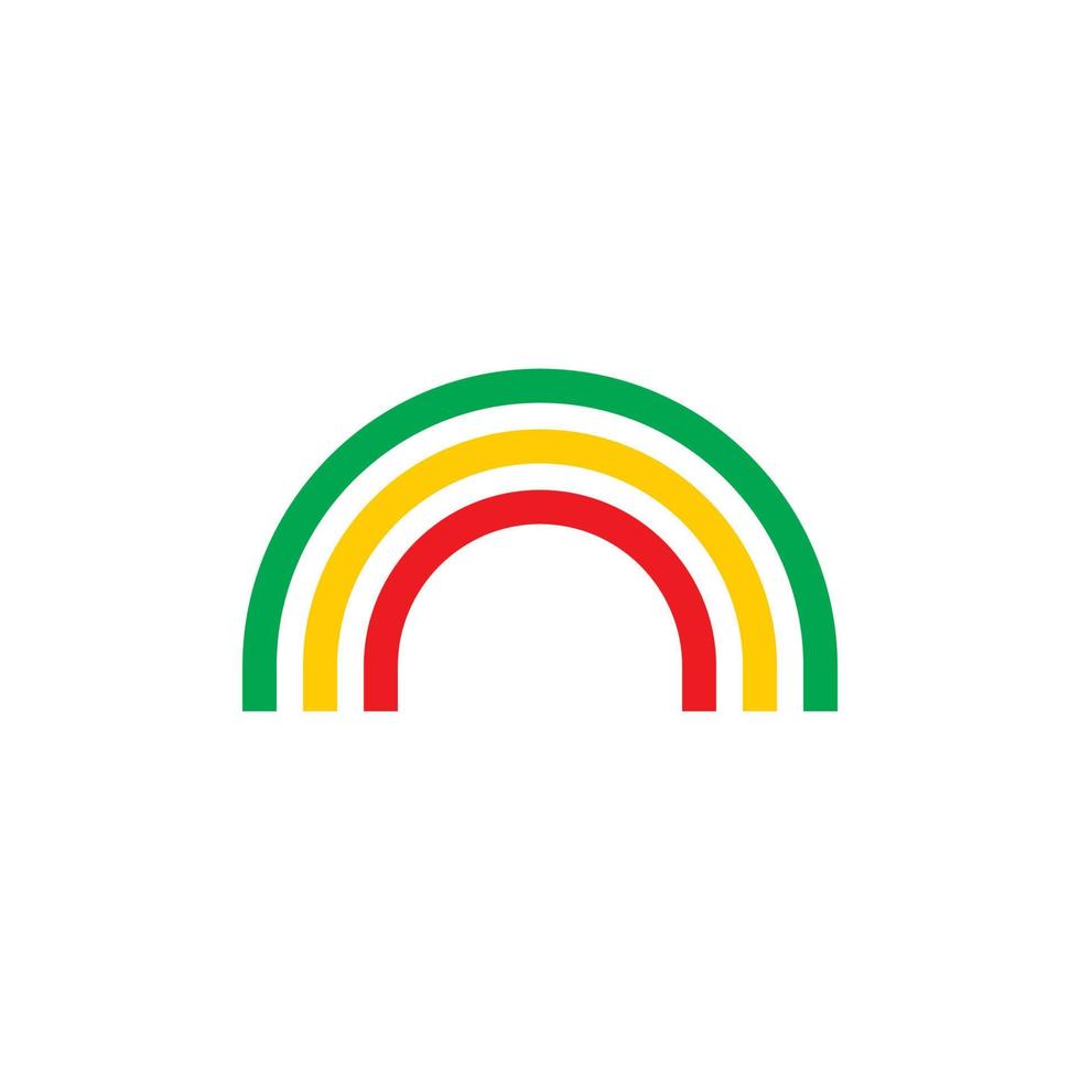 Rainbow simple flat icon vector illustration