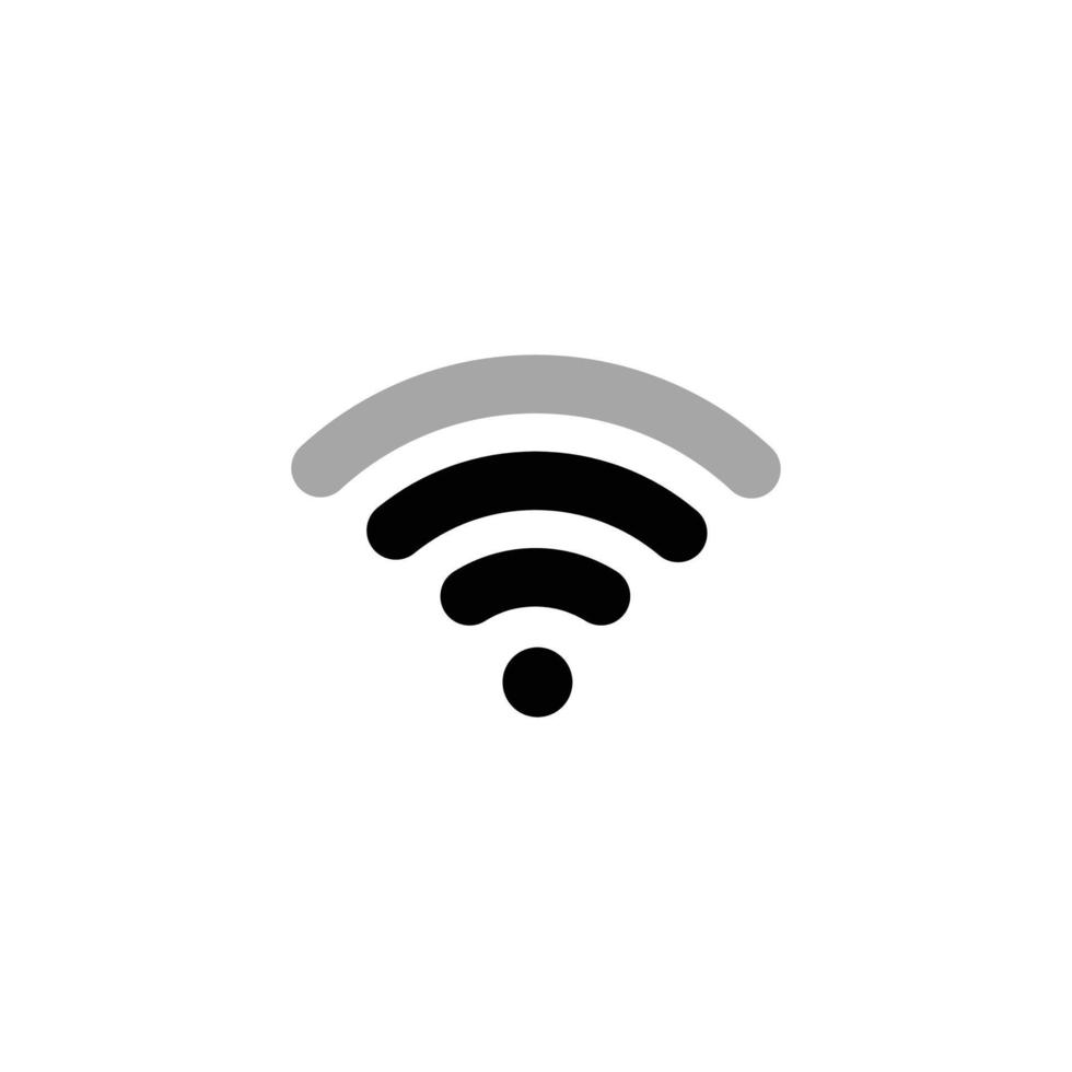 ilustración de vector de icono plano simple wifi