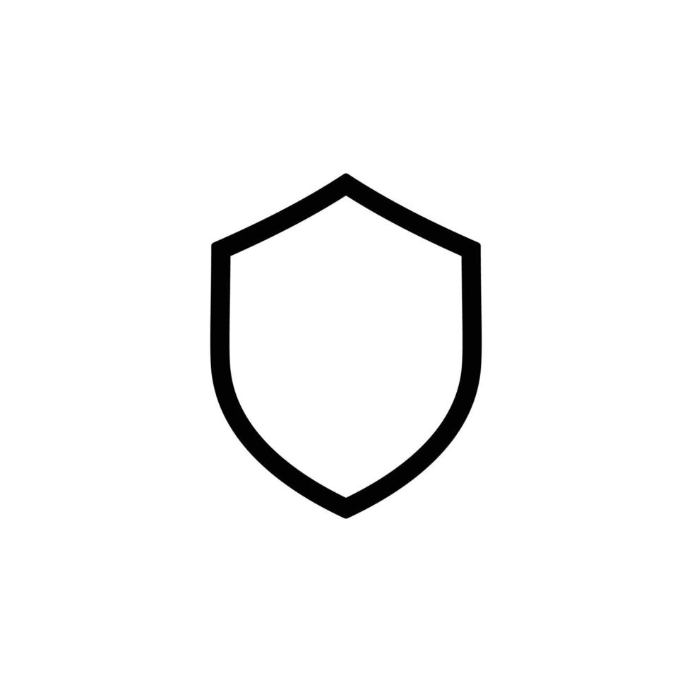 Shield simple flat icon vector illustration