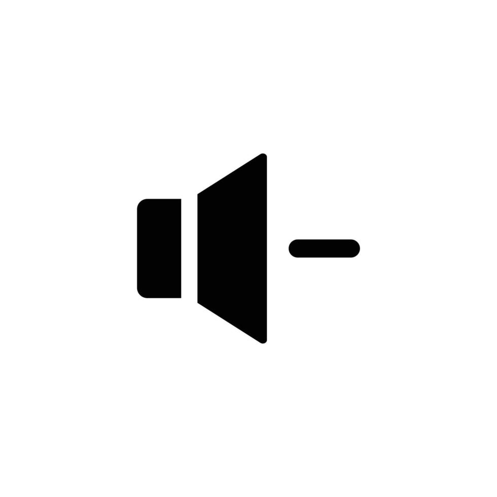 Speaker simple flat icon vector illustration. Decrease volume speaker icon vector