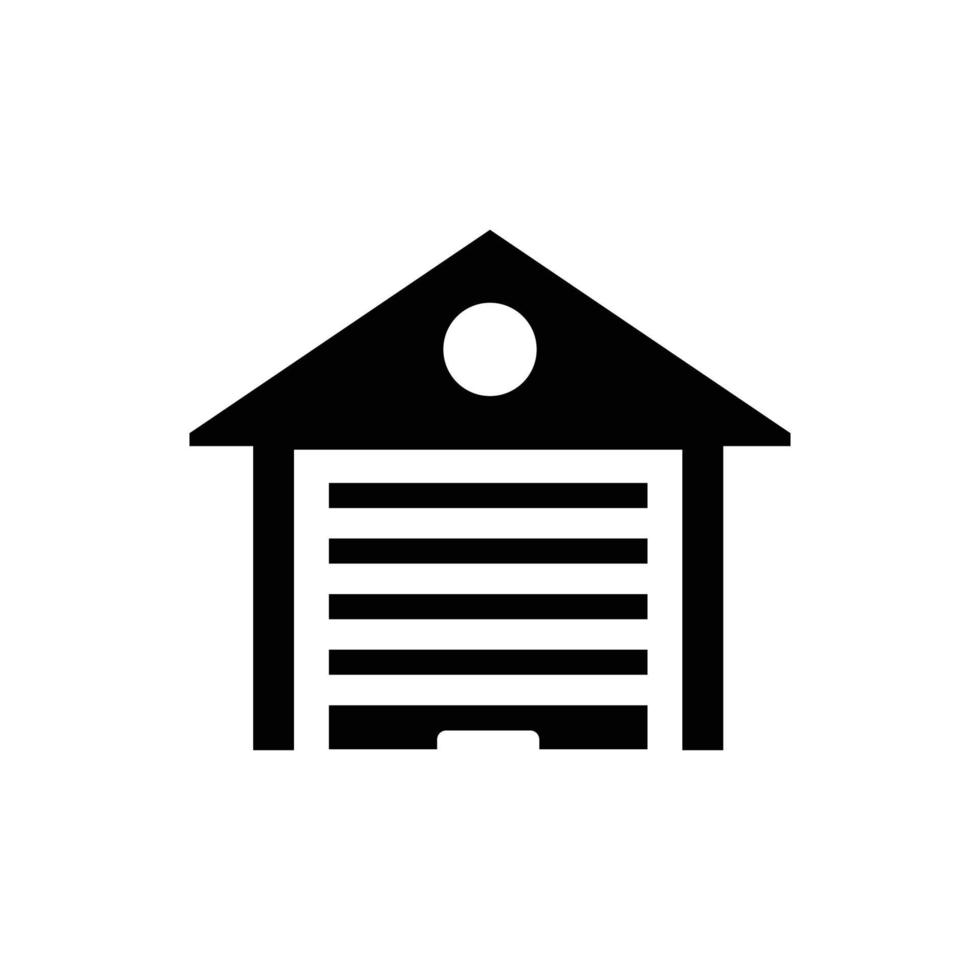 Car garage simple flat icon vector