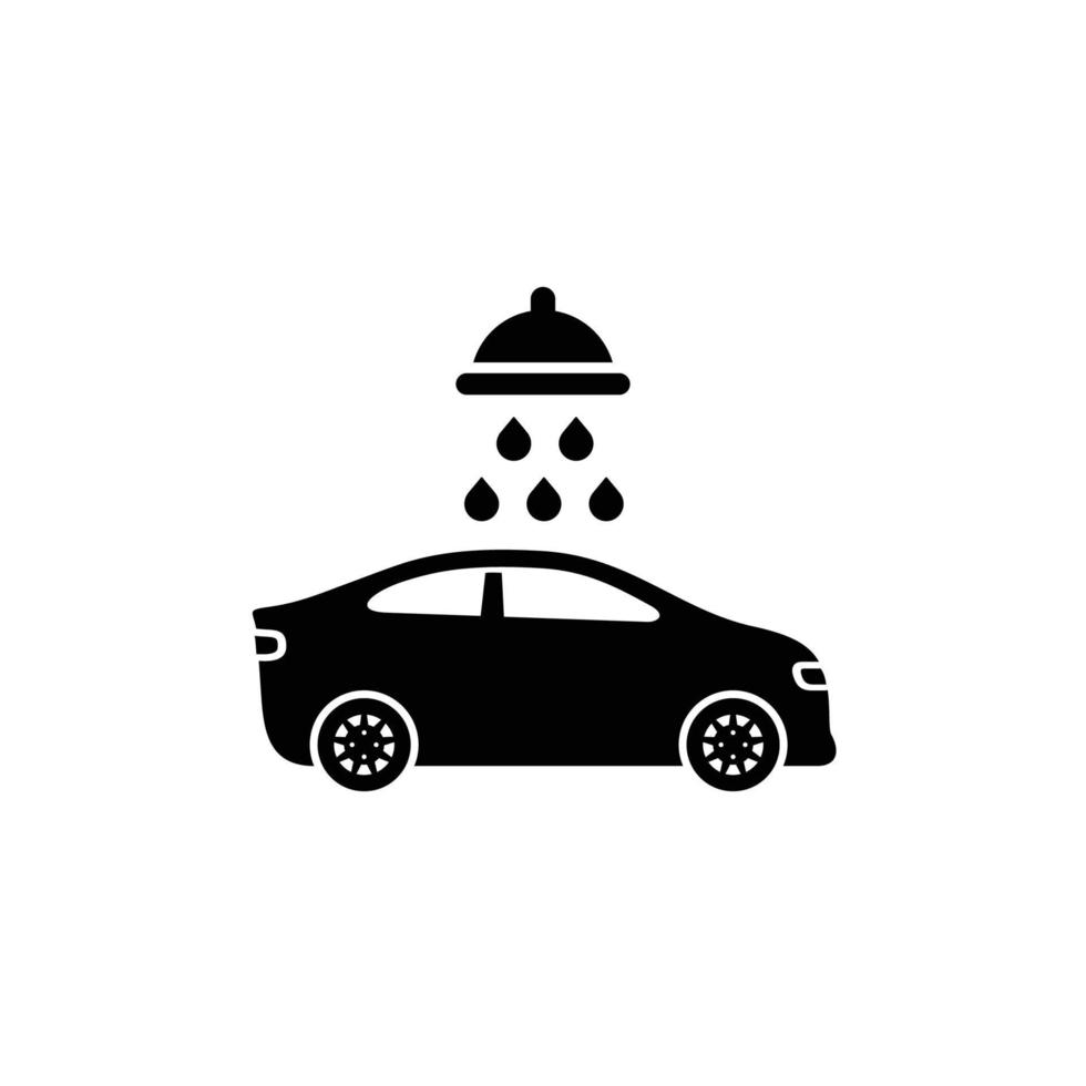 Car wash simple flat icon vector illustration