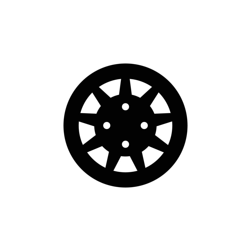 Car rim simple flat icon vector illustration