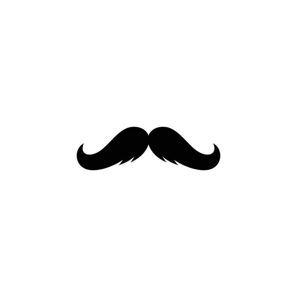 Mustache simple flat icon vector