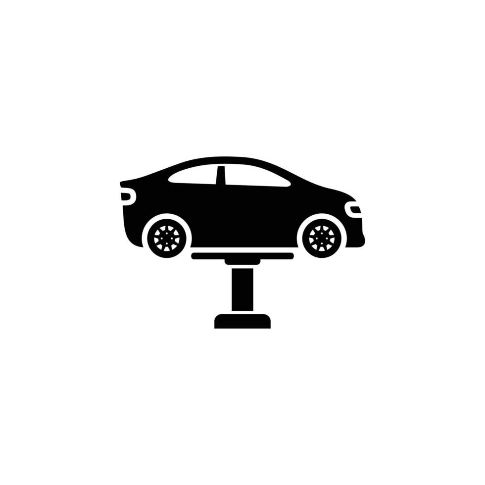 Car lifter simple flat icon vector illustration