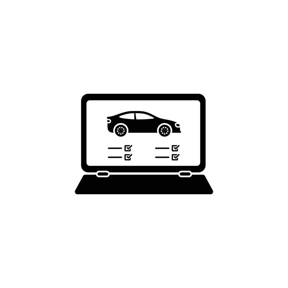 Car diagnostic simple flat icon vecto vector