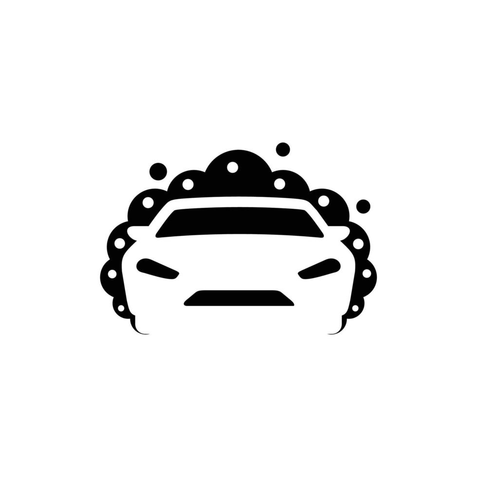 ilustración de vector de icono plano simple de lavado de autos