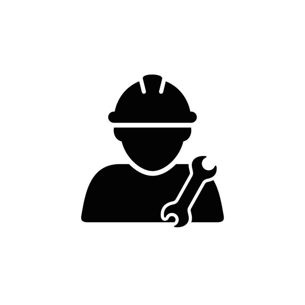 Mechanic simple flat icon vector illustration