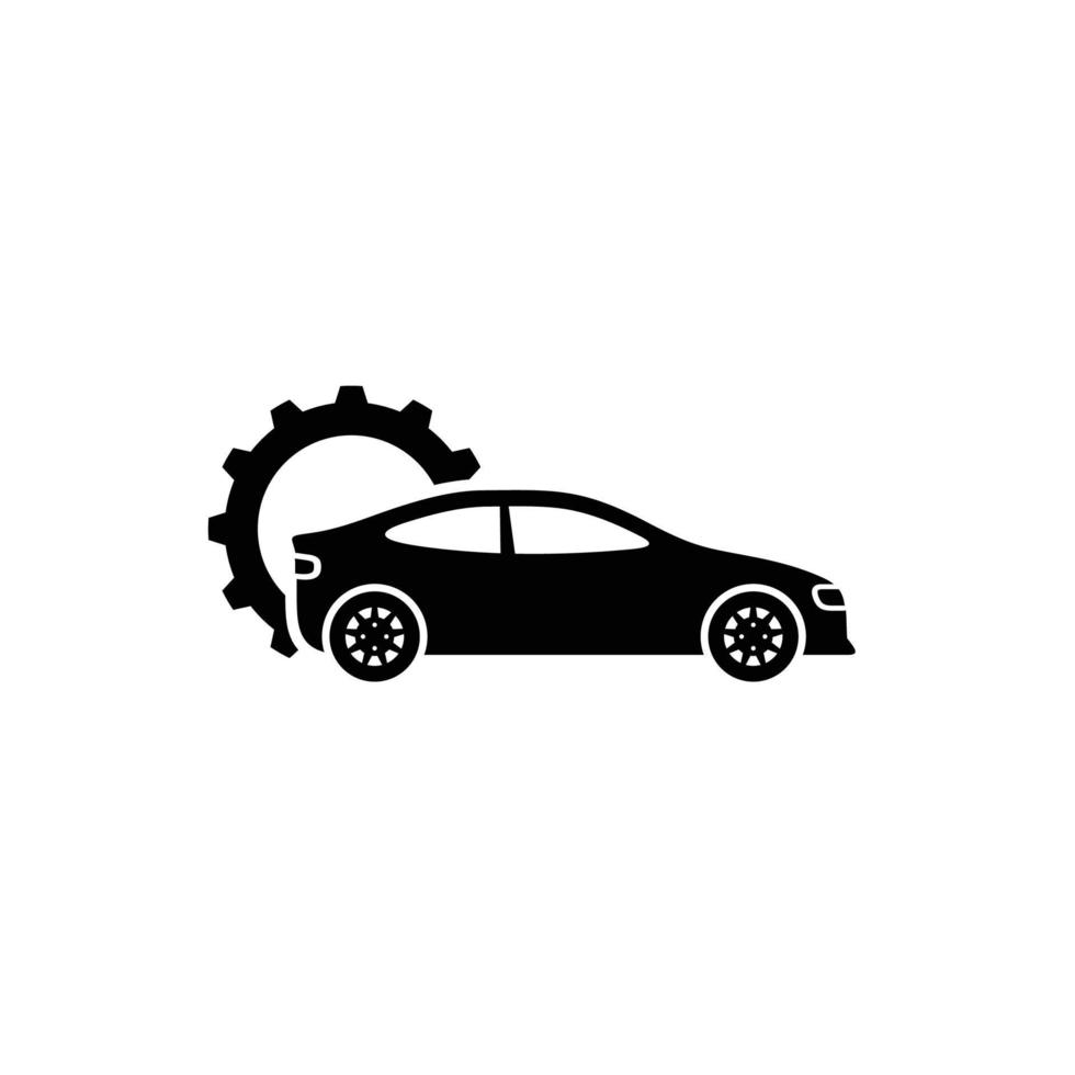 Ilustración de vector de icono plano simple de reparación de automóviles. icono de servicio de coche