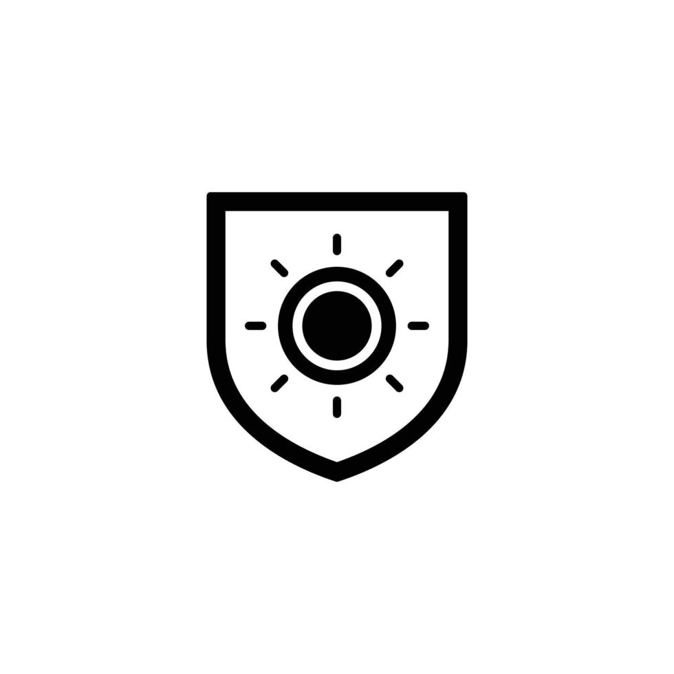 Uv protection shield icon vector