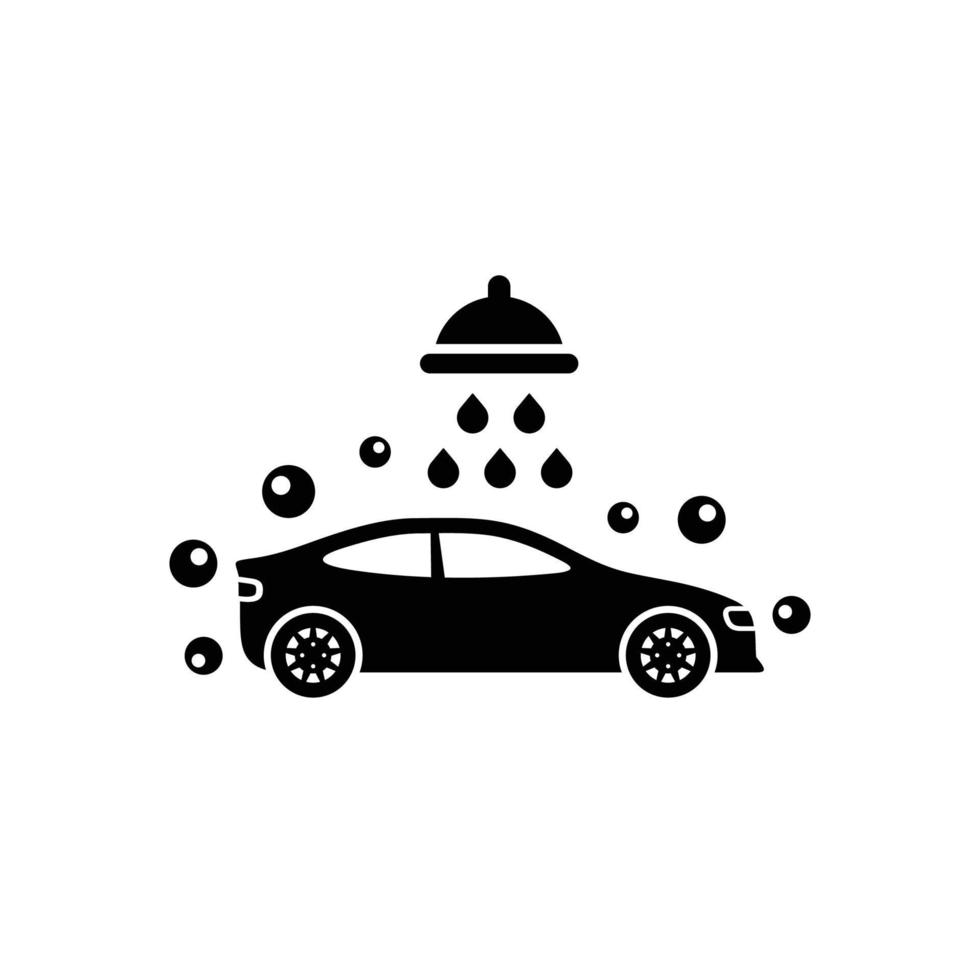Car wash simple flat icon vector illustration