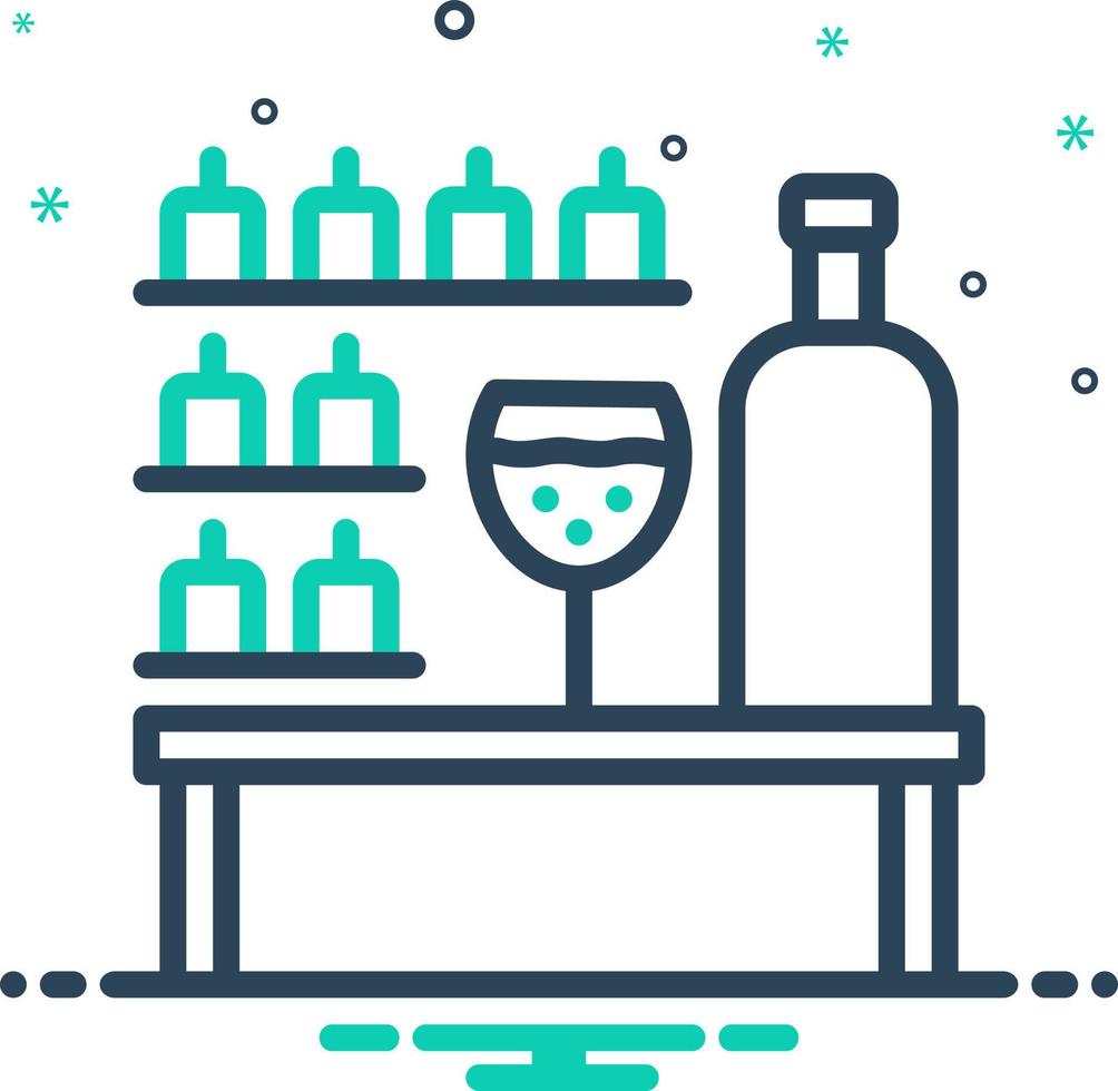 mix icon for bar vector