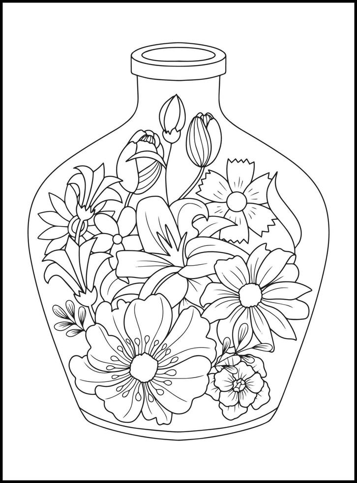 Mothers Day Adult Coloring Pages vector