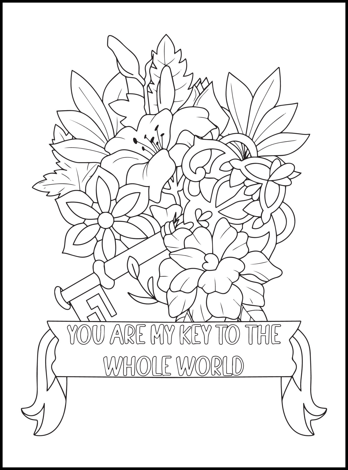 Mothers Day Adult Coloring Pages 18865937 Vector Art at Vecteezy