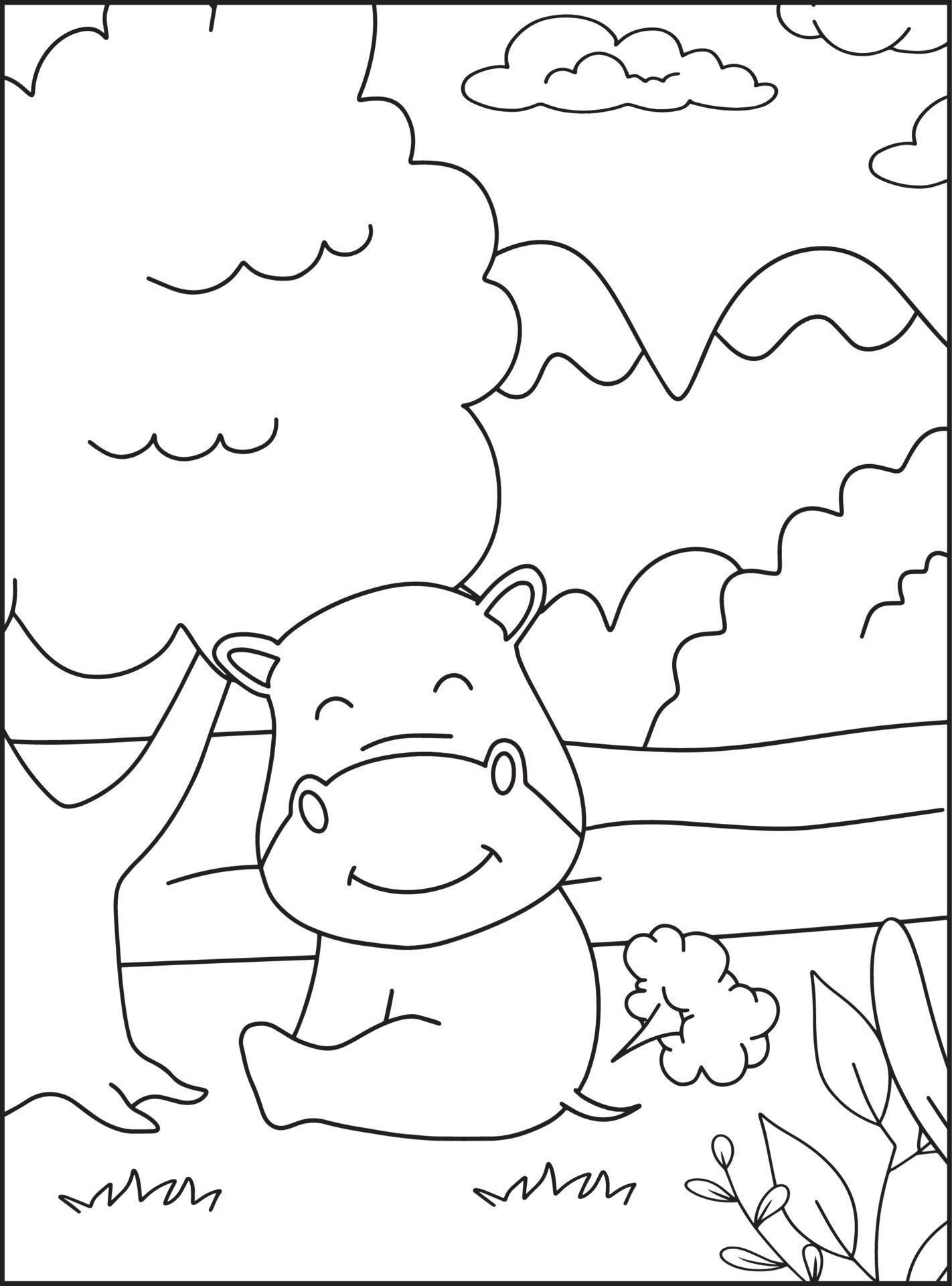 Cute Farting Animals Coloring pages 18865953 Vector Art at Vecteezy