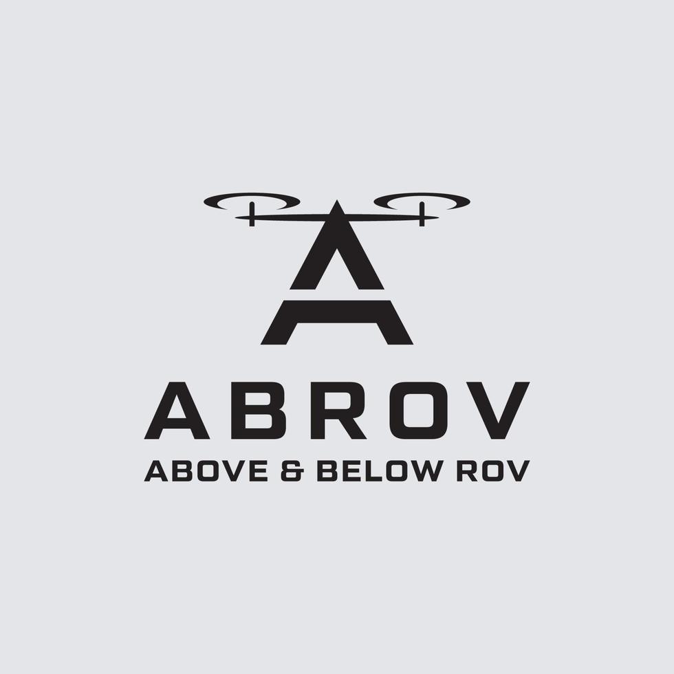 un vector de diseño de logotipo de drone