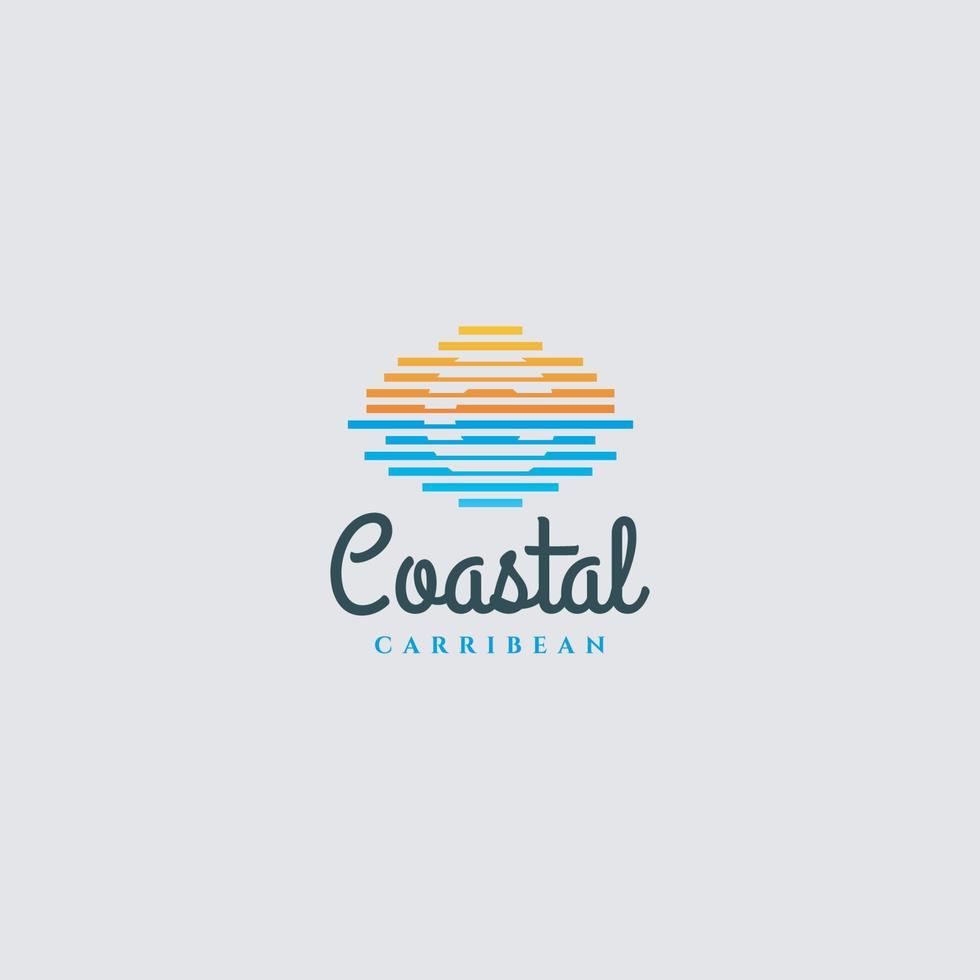 The initials C logo form waves, simple and elegant vector