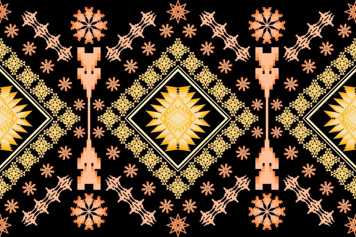 Geometric ethnic oriental traditional art pattern.Figure tribal embroidery style.Design for ethnic background,wallpaper,clothing,wrapping,fabric,element,sarong,vector illustration vector