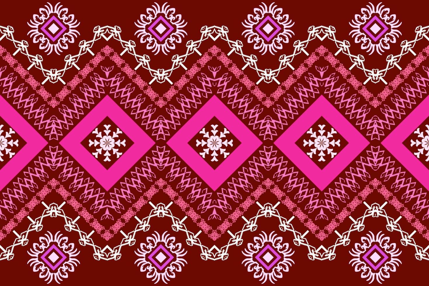 patrón de arte tradicional oriental étnico geométrico. estilo de bordado tribal de figura. diseño para antecedentes étnicos, papel tapiz, ropa, envoltura, tela, elemento, sarong, ilustración vectorial vector