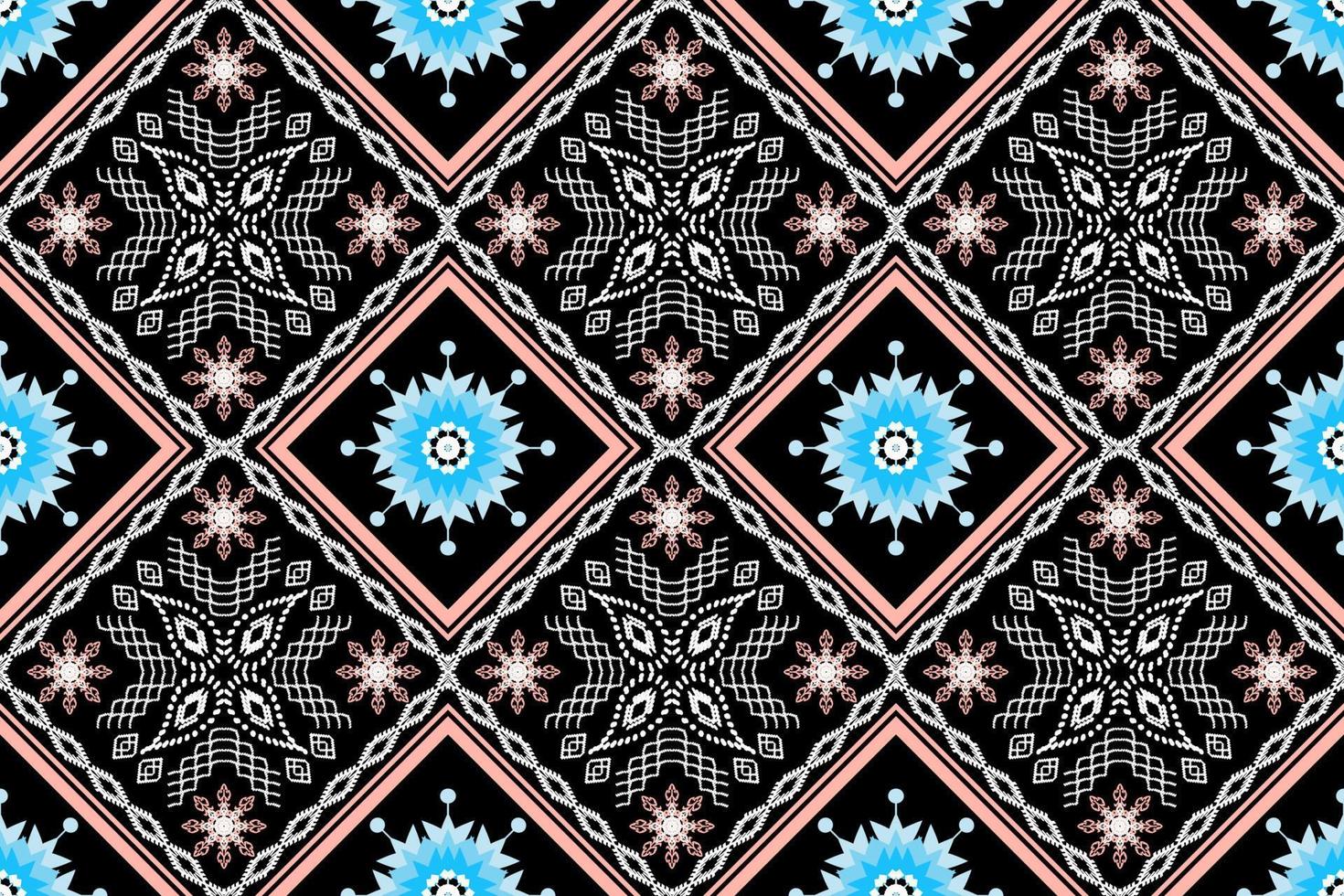 patrón de arte tradicional oriental étnico geométrico. estilo de bordado tribal de figura. diseño para antecedentes étnicos, papel tapiz, ropa, envoltura, tela, elemento, sarong, ilustración vectorial vector