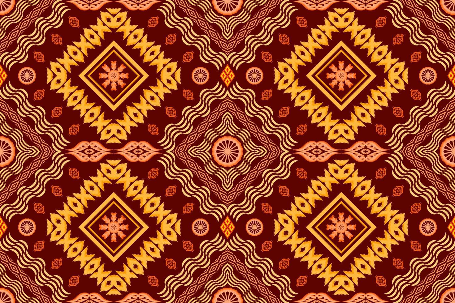 patrón de arte tradicional oriental étnico geométrico. estilo de bordado tribal de figura. diseño para antecedentes étnicos, papel tapiz, ropa, envoltura, tela, elemento, sarong, ilustración vectorial vector