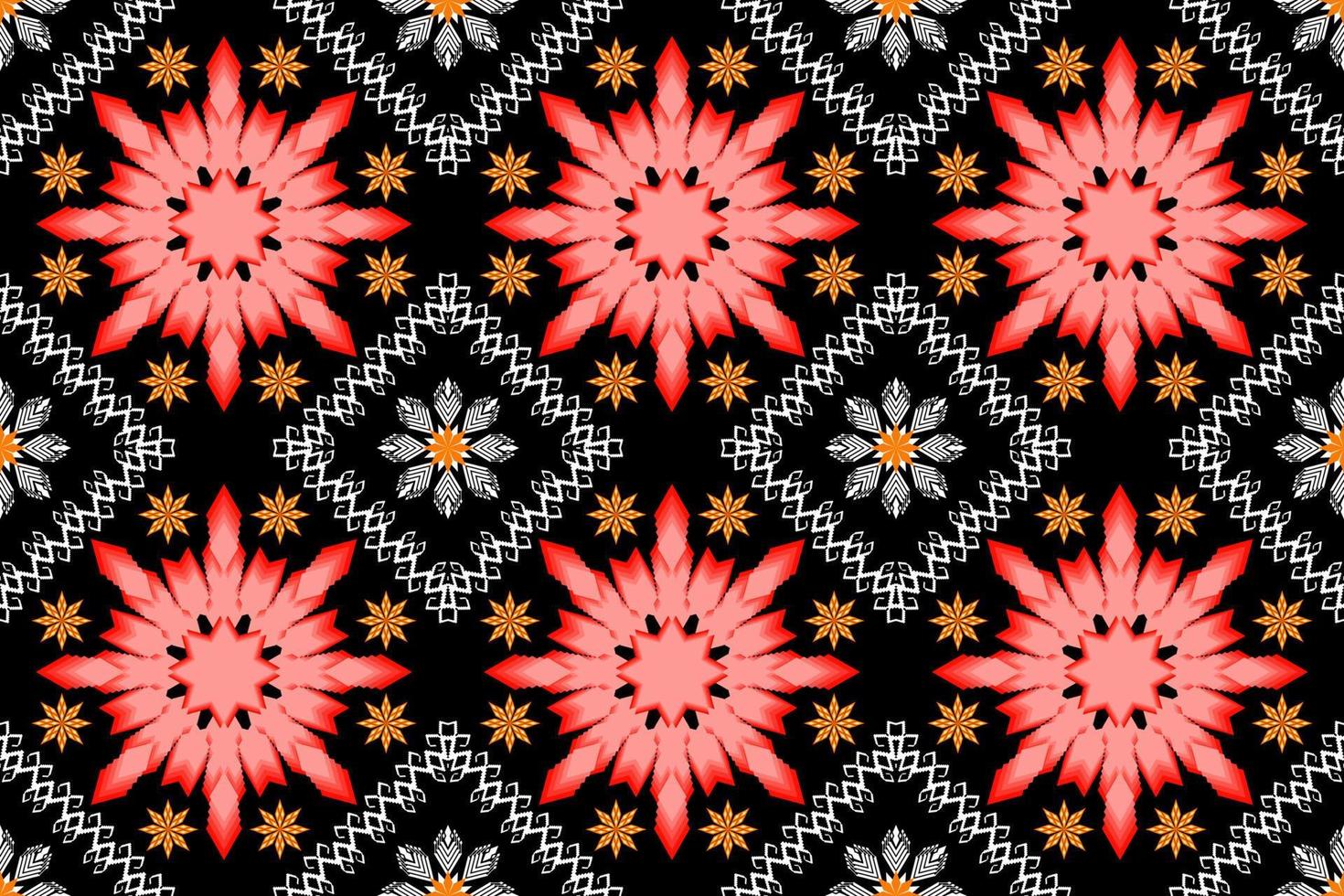 patrón de arte tradicional oriental étnico geométrico. estilo de bordado tribal de figura. diseño para antecedentes étnicos, papel tapiz, ropa, envoltura, tela, elemento, sarong, ilustración vectorial vector