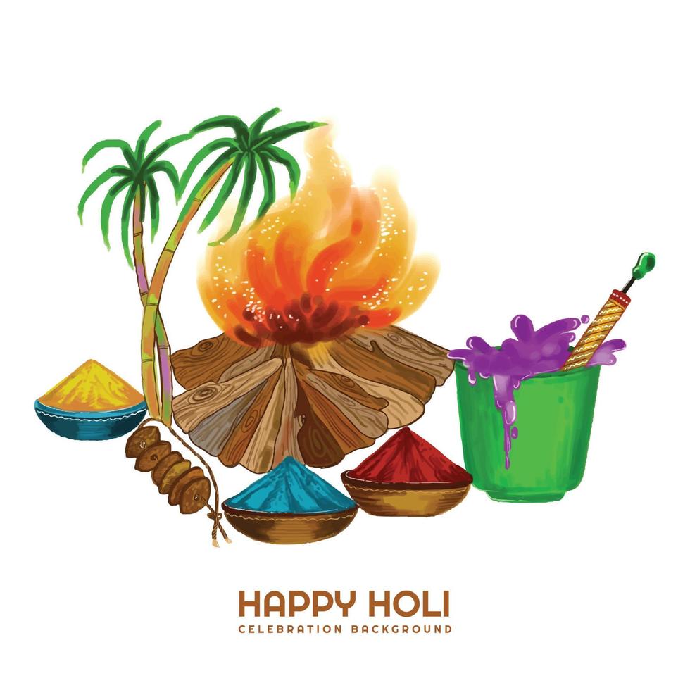 Happy holi festival of colors celebration background vector