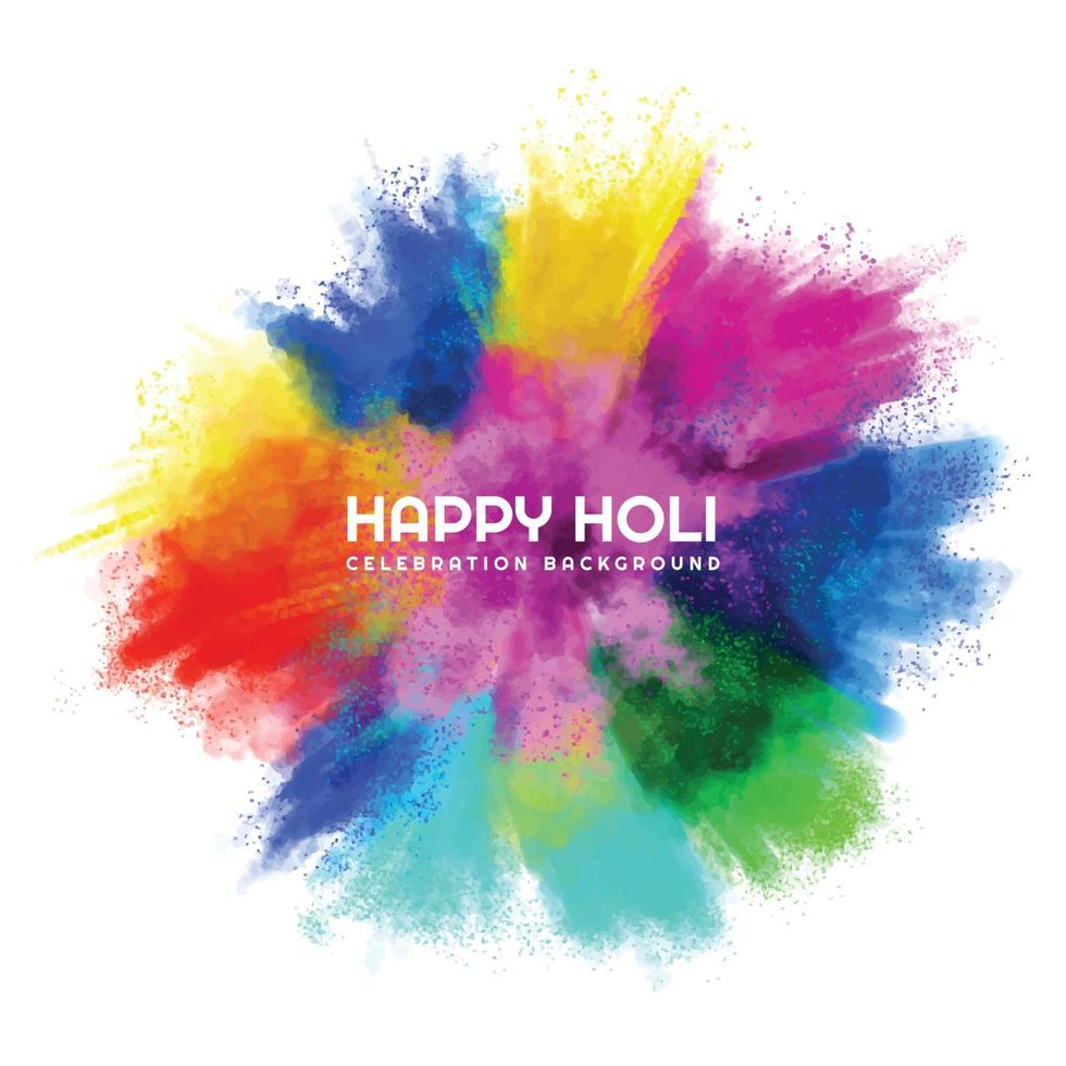 feliz holi festival de primavera indio de fondo de colores vector