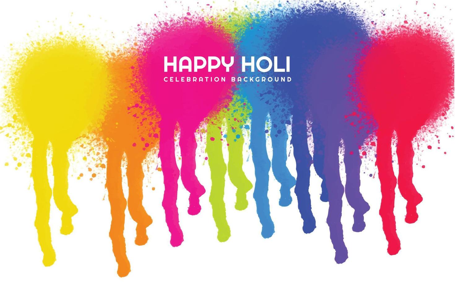 Colorful splash holi festival celebration card background vector