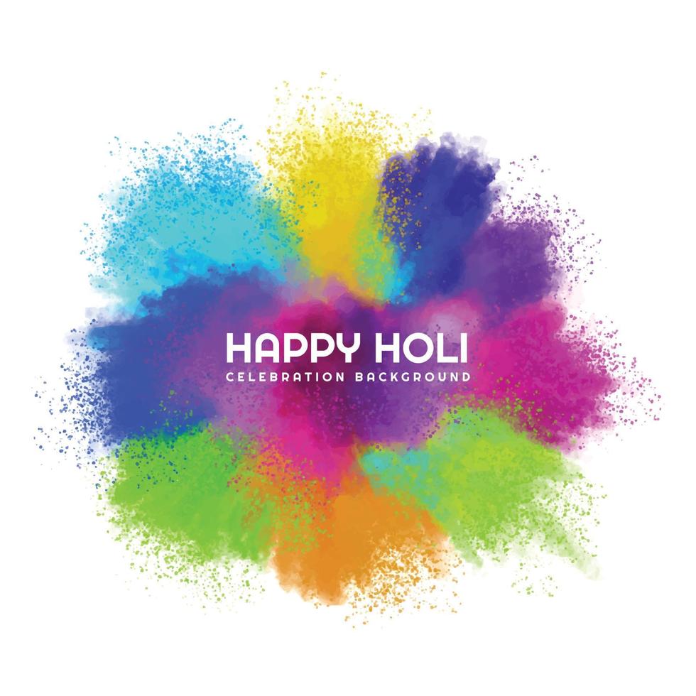 feliz holi festival de primavera indio de fondo de colores vector