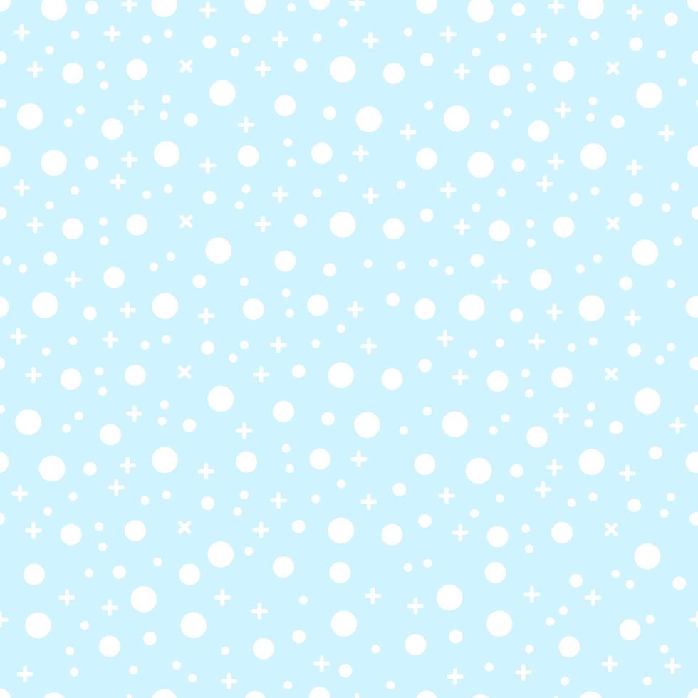Seamless pattern on theme of fake meat grown in laboratory. Sausages and chemical elements on blue background. vector