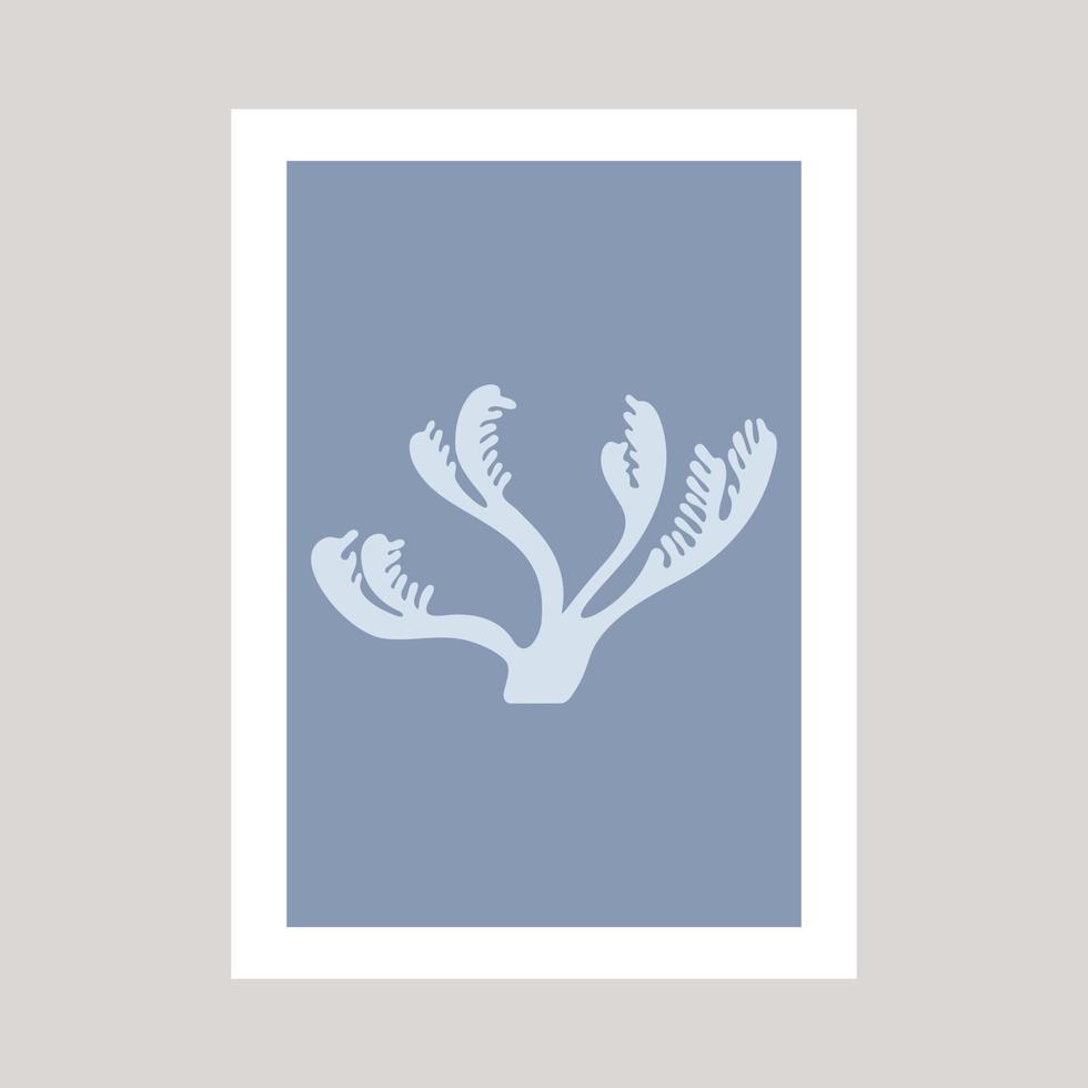 cartel abstracto con un coral. vector