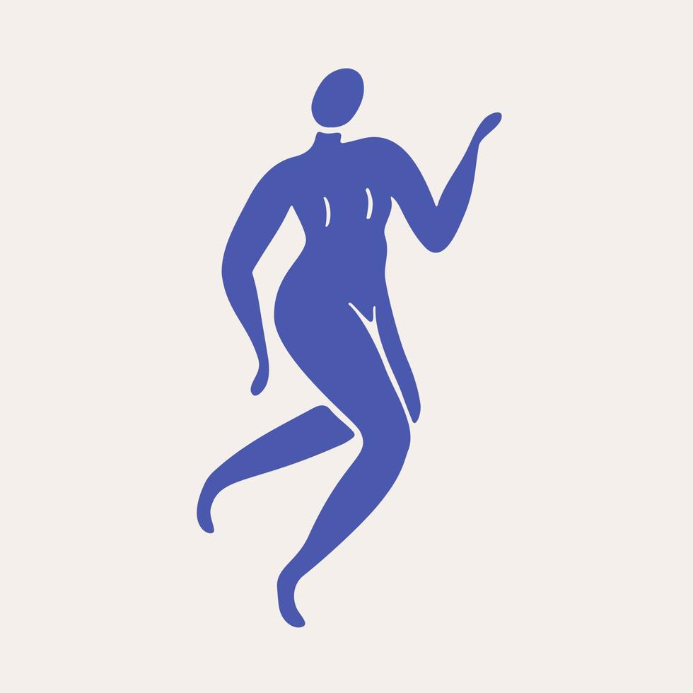 siluetas de mujeres bailando. vector