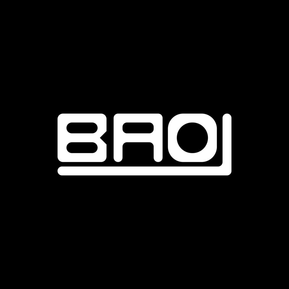diseño creativo del logotipo de la letra bao con gráfico vectorial, logotipo simple y moderno de bao. vector