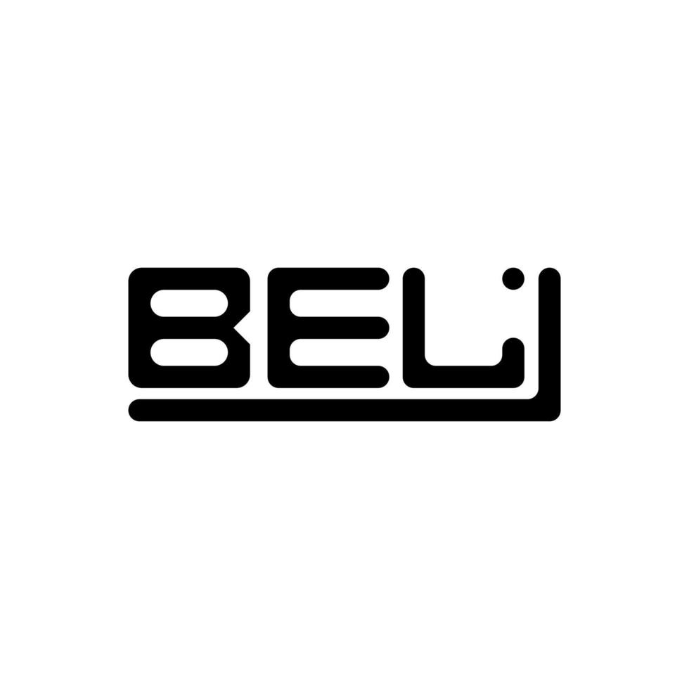 diseño creativo del logotipo de la letra bel con gráfico vectorial, logotipo simple y moderno de bel. vector