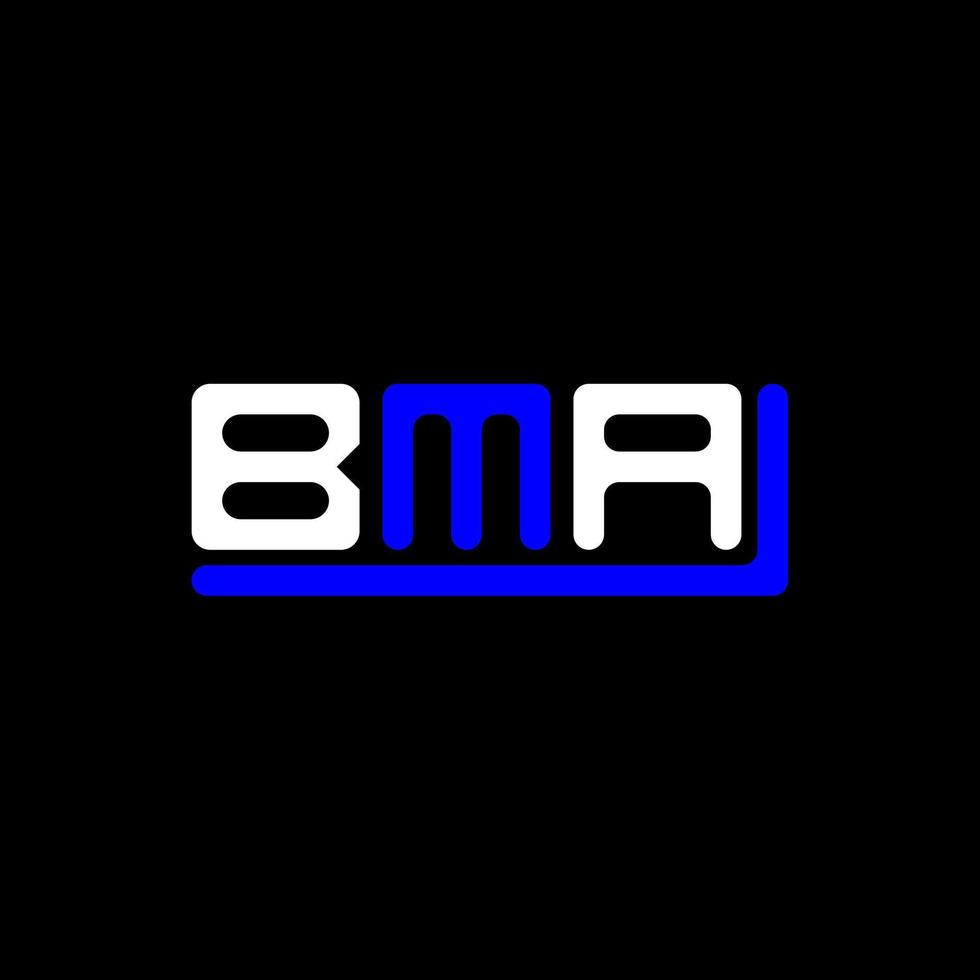 diseño creativo del logotipo de la letra bma con gráfico vectorial, logotipo simple y moderno de bma. vector